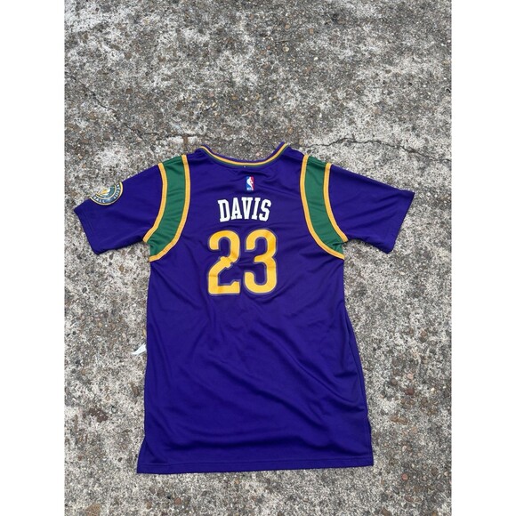 Adidas NBA Nola New Orleans Pelicans #23 Anthony Davis SEWN Swingman Jersey M - Picture 5 of 6